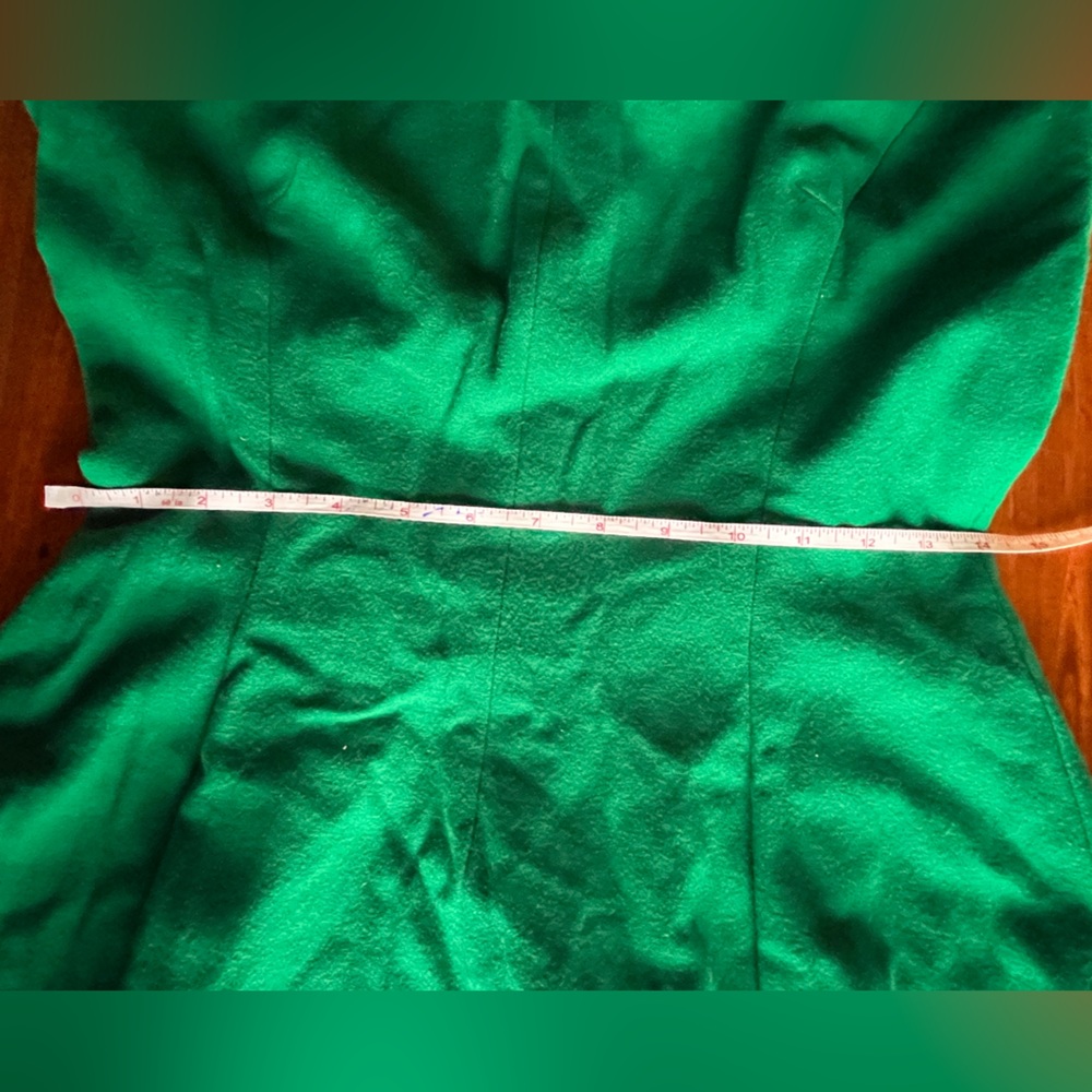 Elegant Vintage Green Sleeveless Dress - Picture 4 of 8